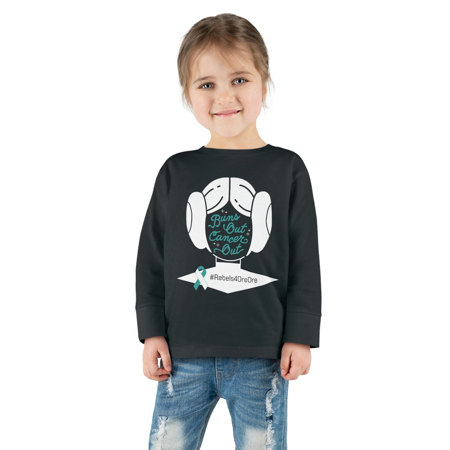 Toddler Long Sleeve Tee (Black or White)