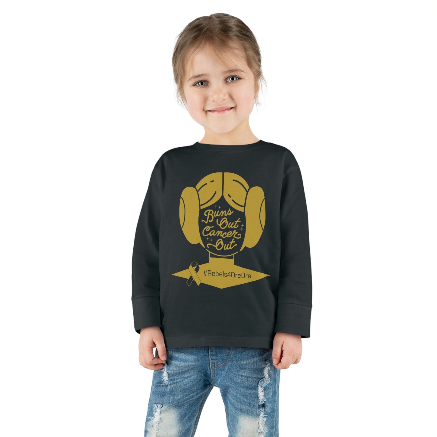 Toddler Long Sleeve Tee (Gold Design)