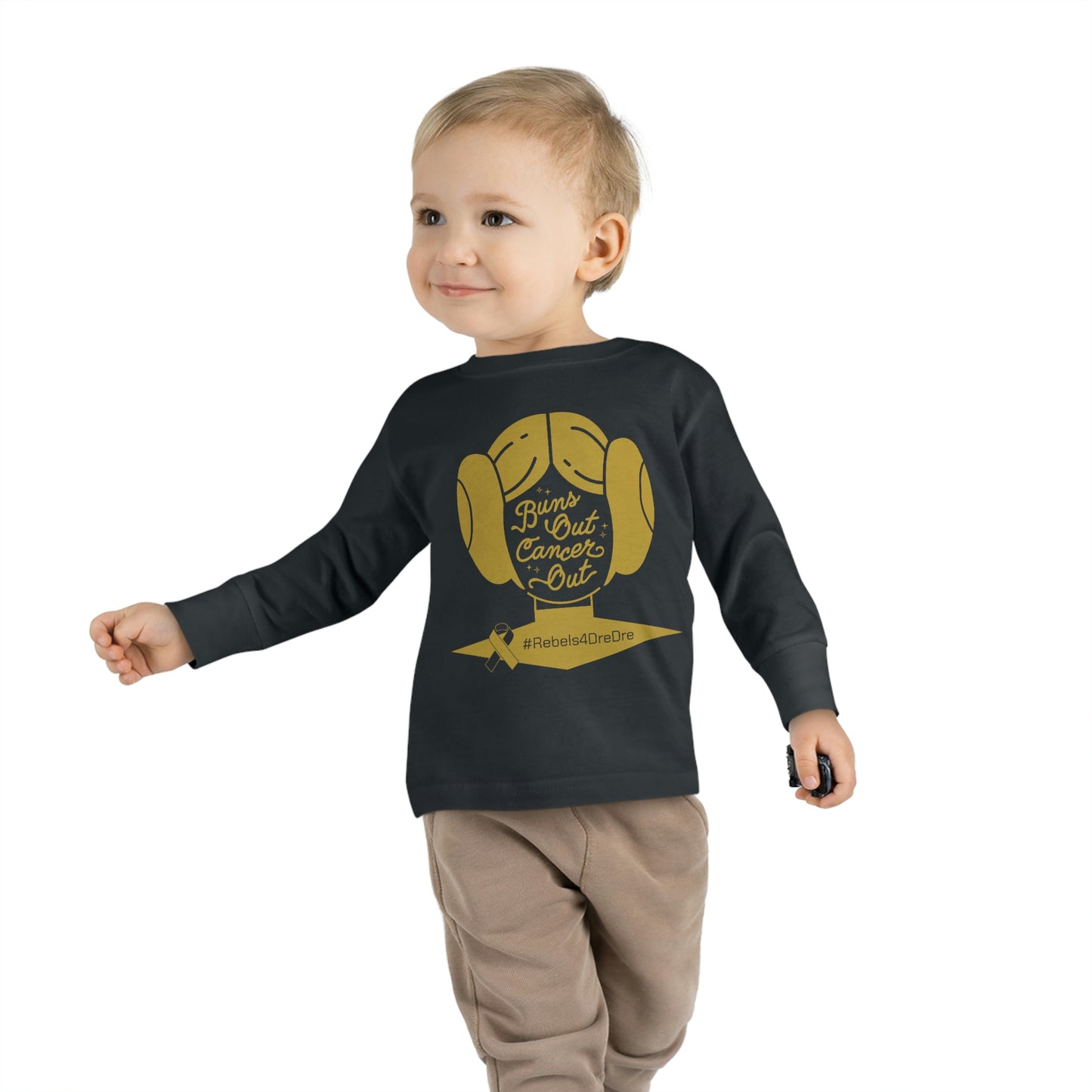 Toddler Long Sleeve Tee (Gold Design)