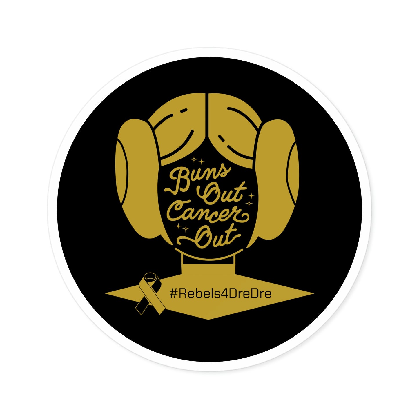 Round Stickers, Indoor\Outdoor (Gold Design)