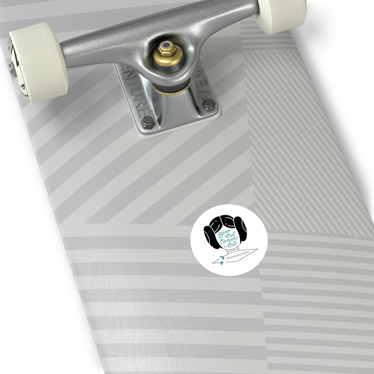 Round Stickers, Indoor\Outdoor (White/Teal)