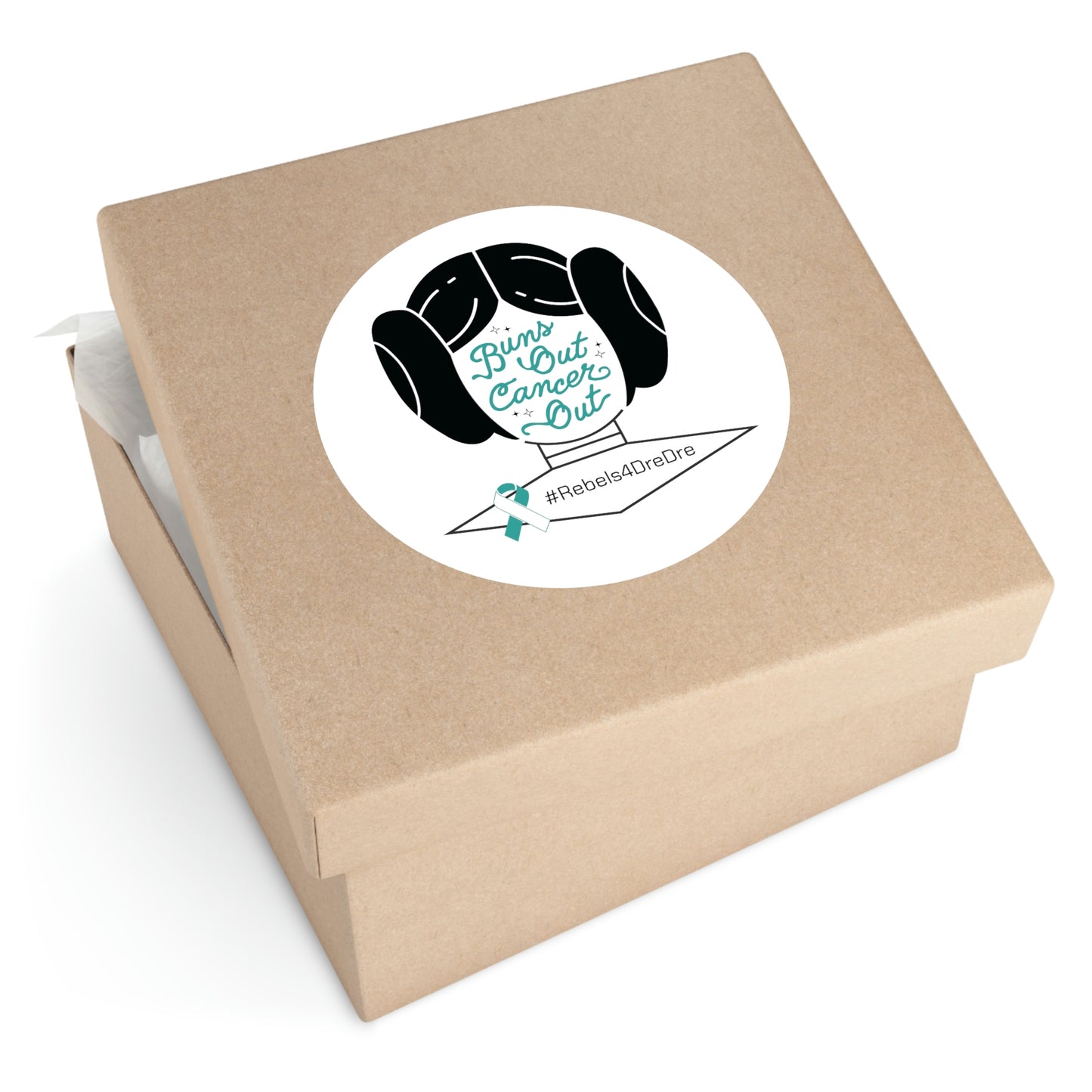 Round Stickers, Indoor\Outdoor (White/Teal)