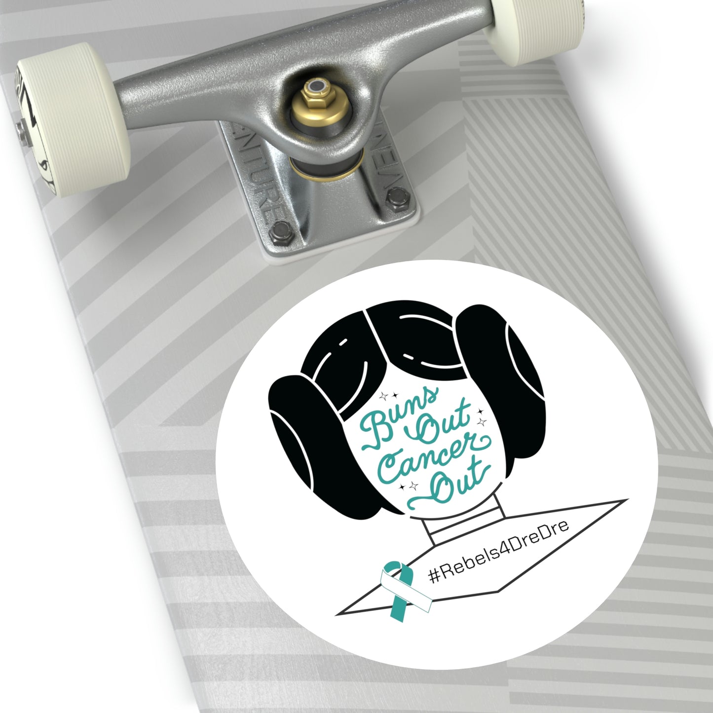 Round Stickers, Indoor\Outdoor (White/Teal)
