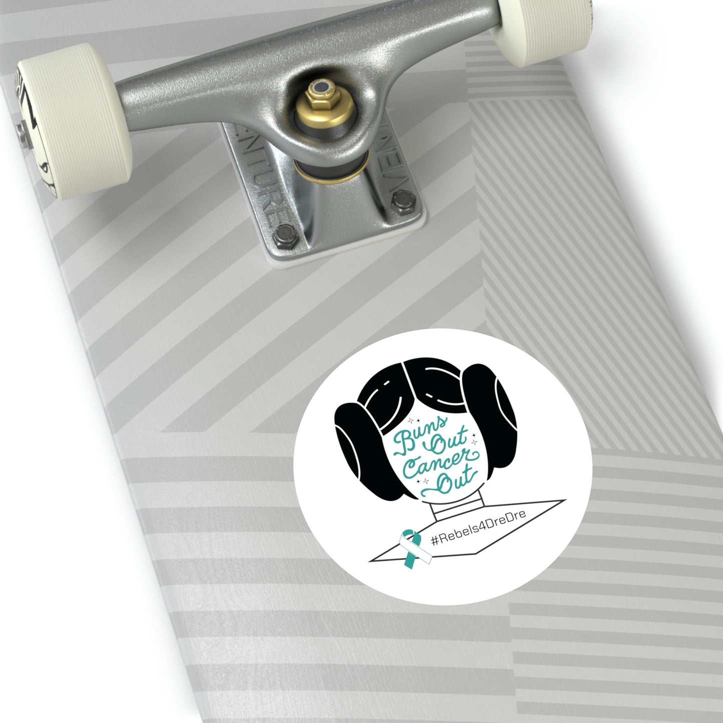 Round Stickers, Indoor\Outdoor (White/Teal)