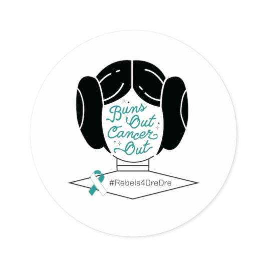 Round Stickers, Indoor\Outdoor (White/Teal)