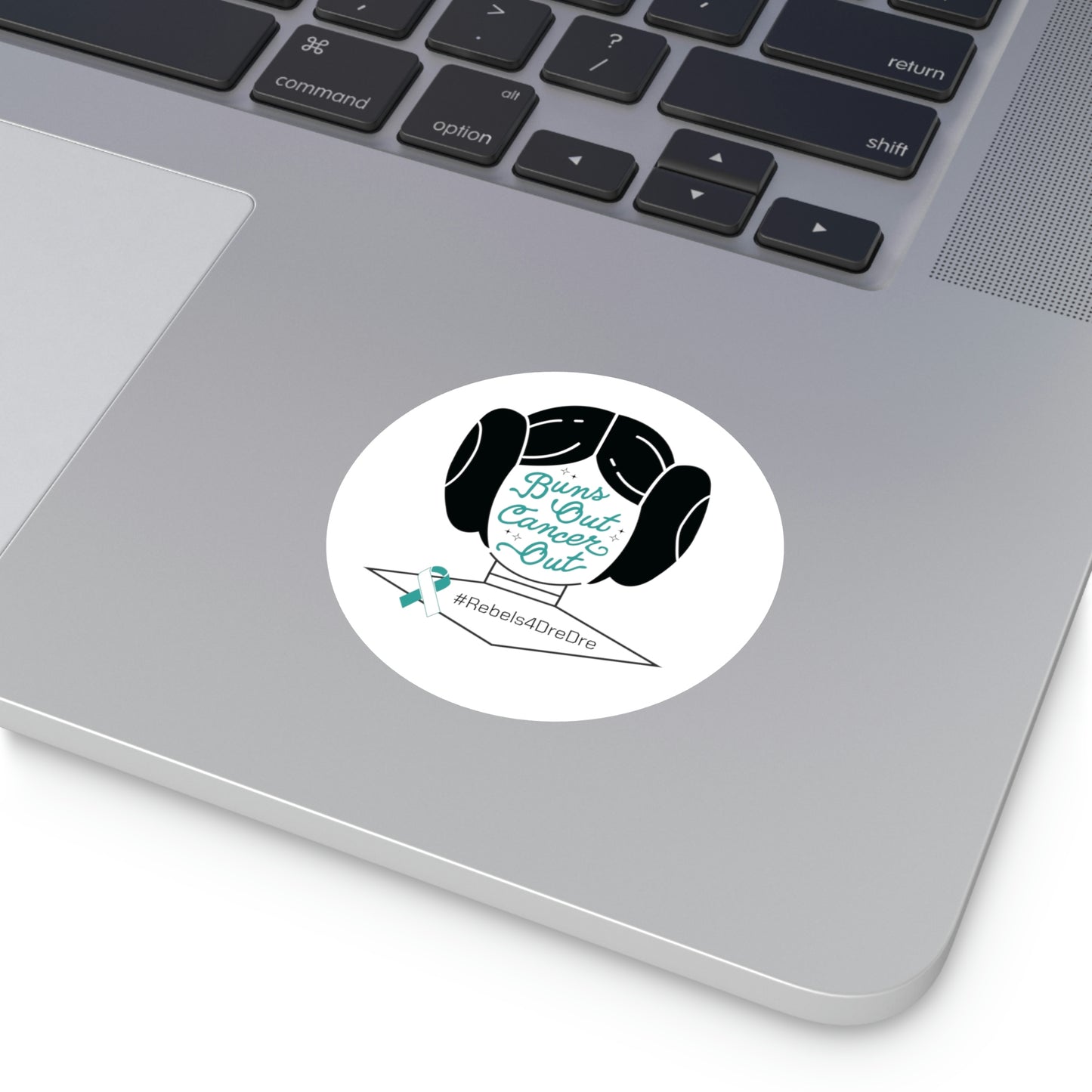 Round Stickers, Indoor\Outdoor (White/Teal)