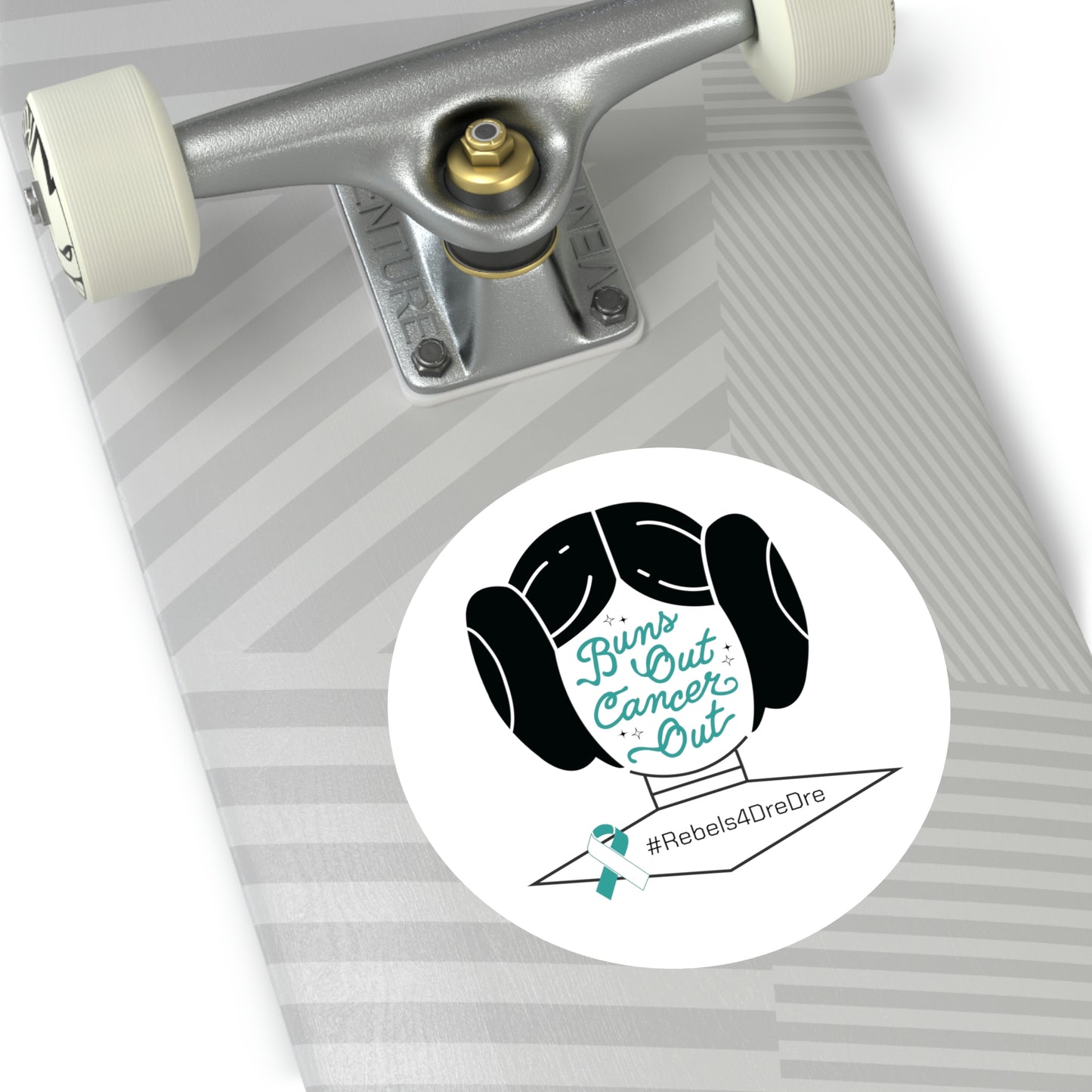 Round Stickers, Indoor\Outdoor (White/Teal)