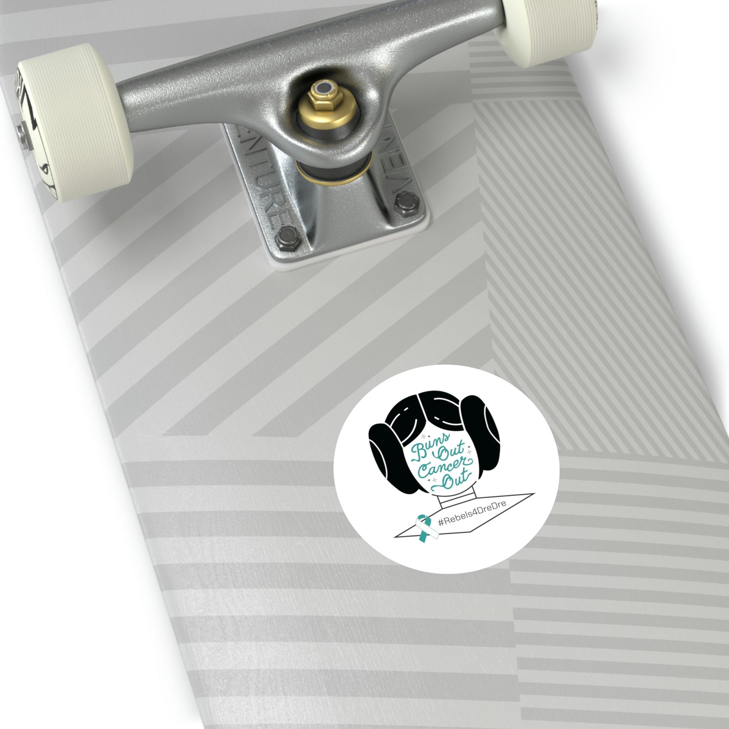 Round Stickers, Indoor\Outdoor (White/Teal)