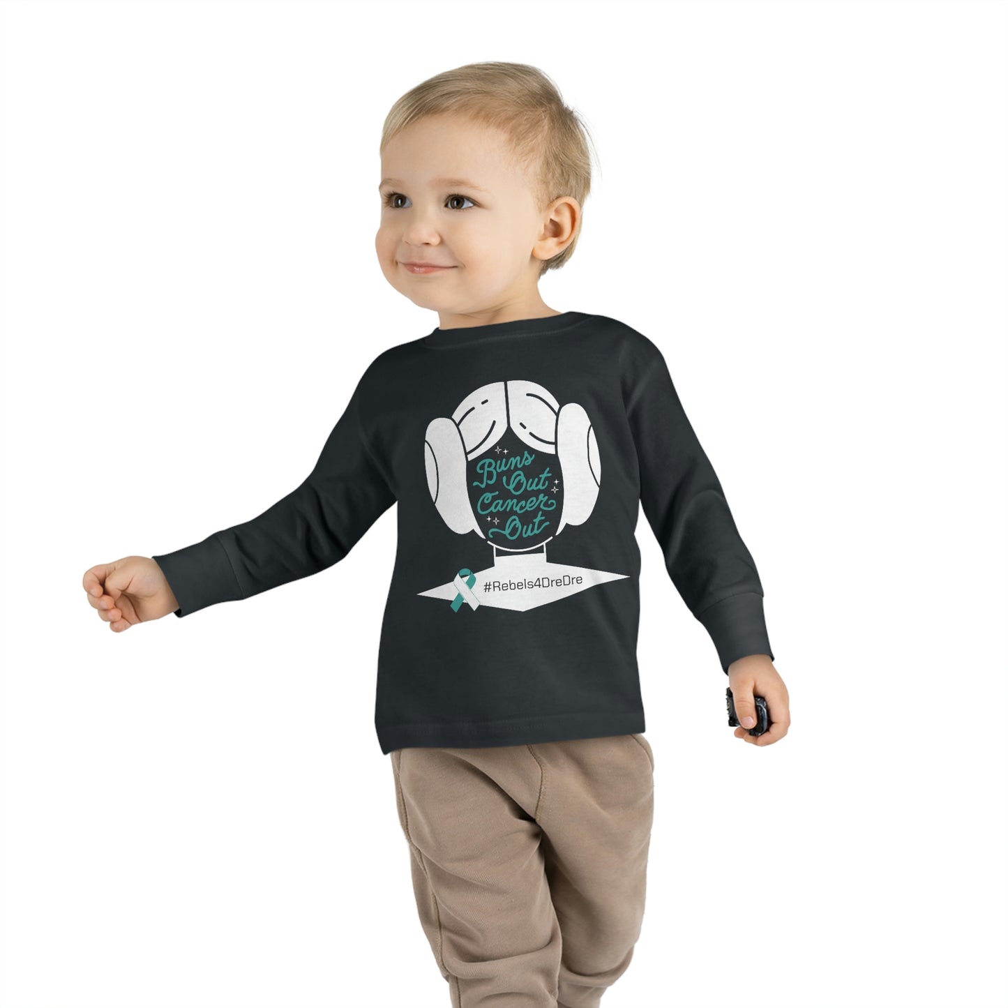 Toddler Long Sleeve Tee (Black or White)